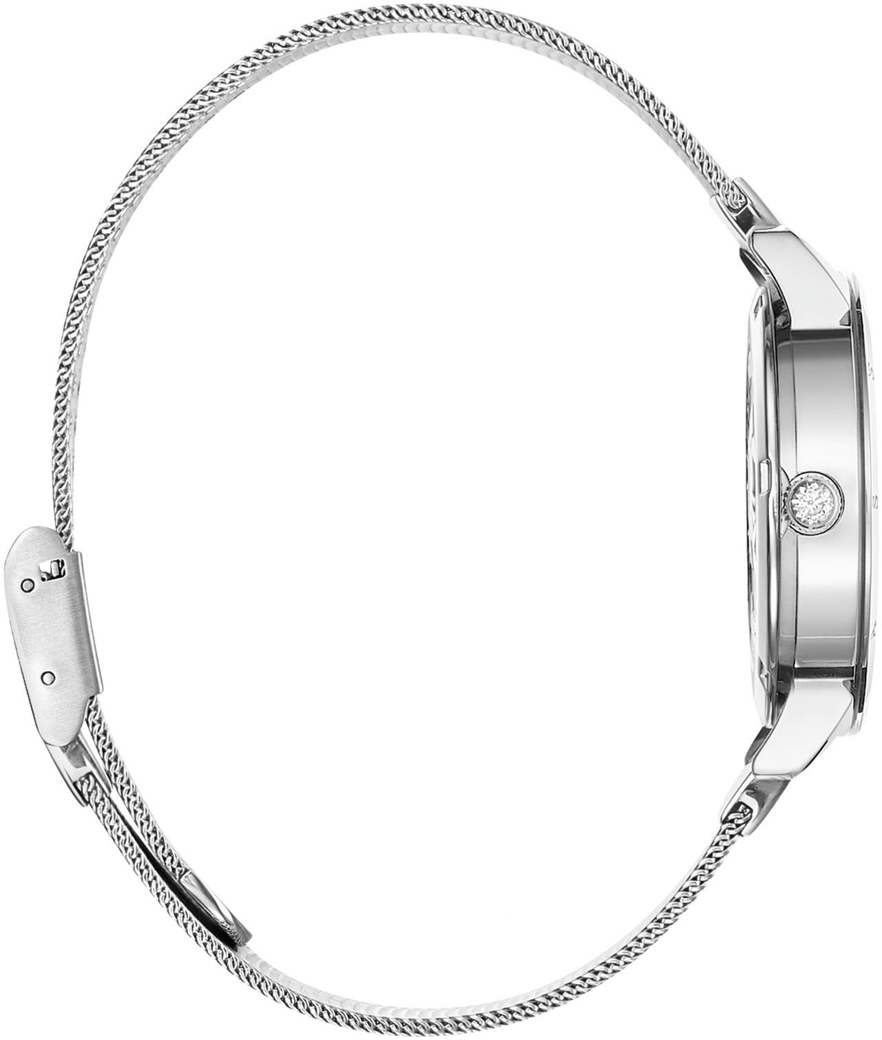 THOMAS SABO Quarzuhr »SPIRIT MAGIC GARDEN«, Armbanduhr, Damenuhr, analog, Zirkonia (synth.), Libellen, Edelstahl