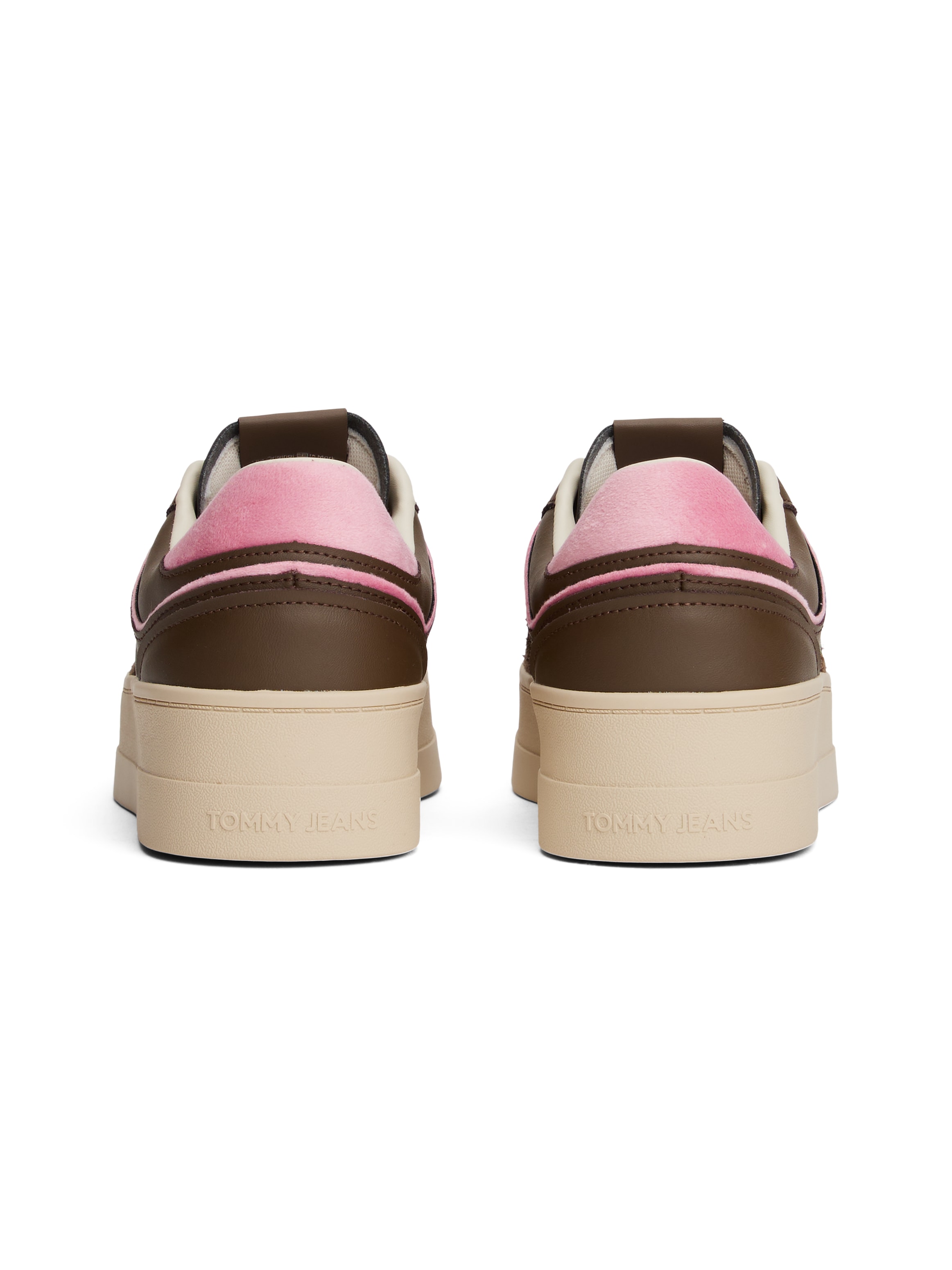 Tommy Jeans Plateausneaker »THE GREENWICH FLATFORM«, Freizeitschuh, Halbschuh, Schnürschuh mit pastellfarbenem Kontast