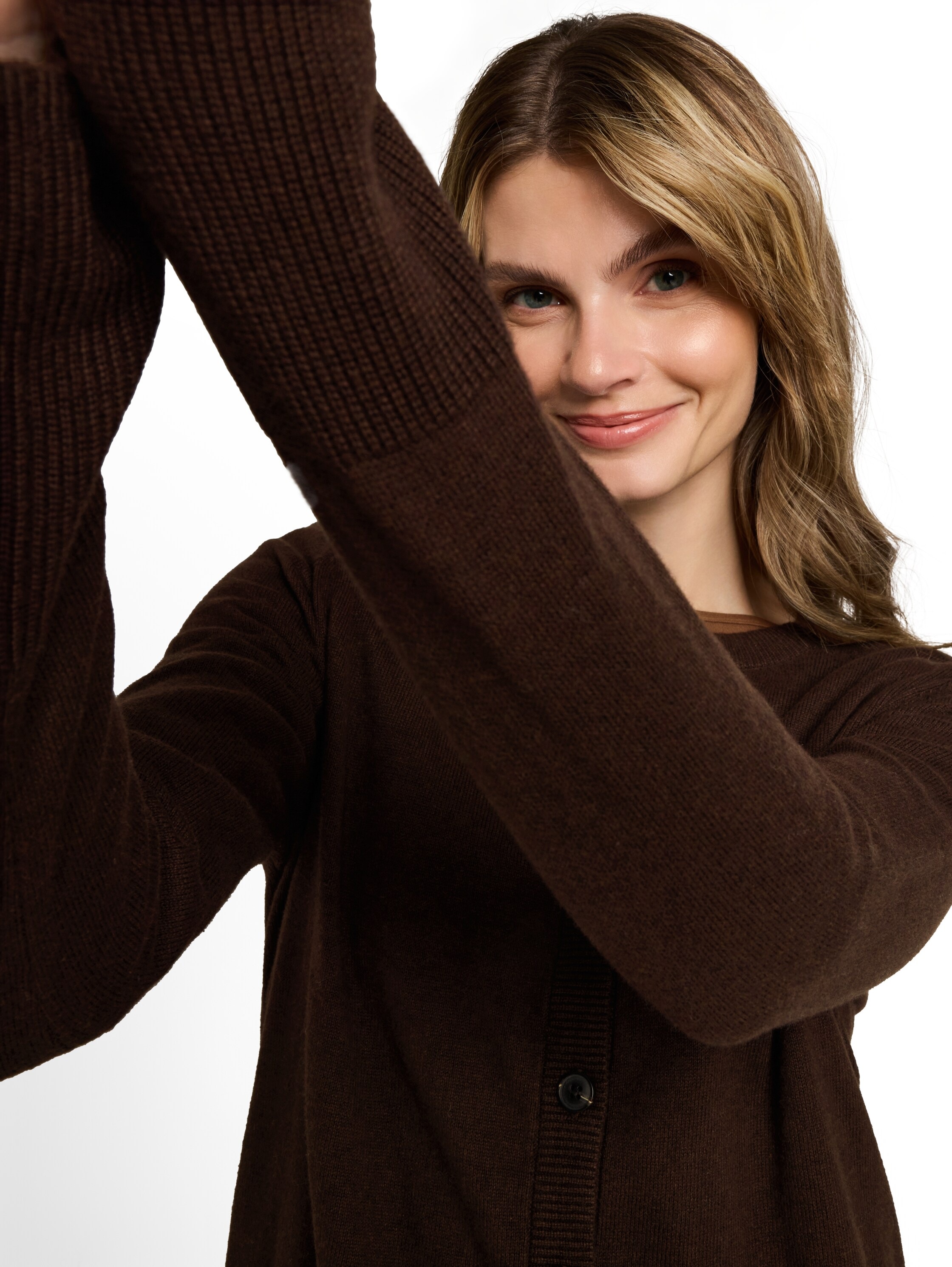 TOM TAILOR Cardigan »Regular« mit Knopfleiste / Rundhals