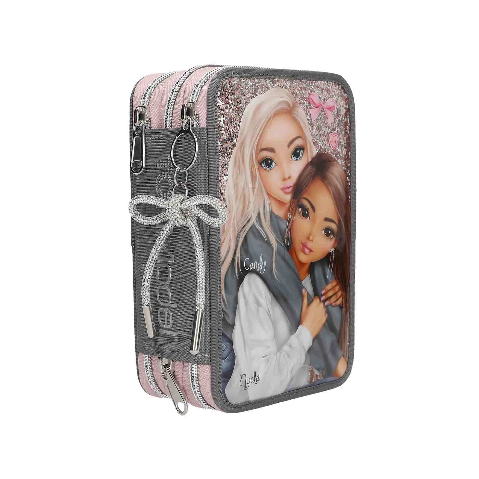 Depesche Buntstift »3-Fach Federtasche MY BFF TOPModel 7,5 x 13 x 20 cm altrosa«