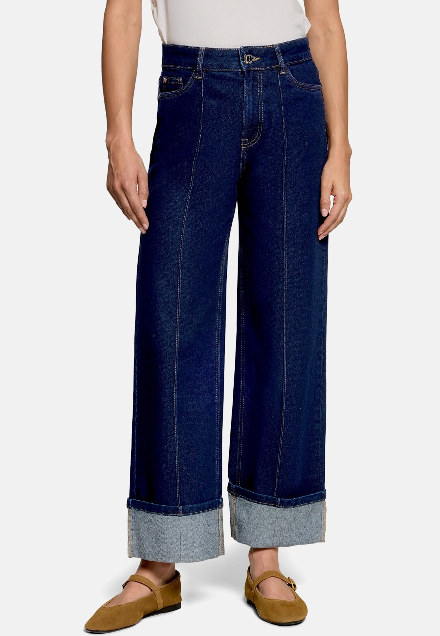 Zero Weite Jeans »Damen Look-Jeans mit Biesen Style Witney«