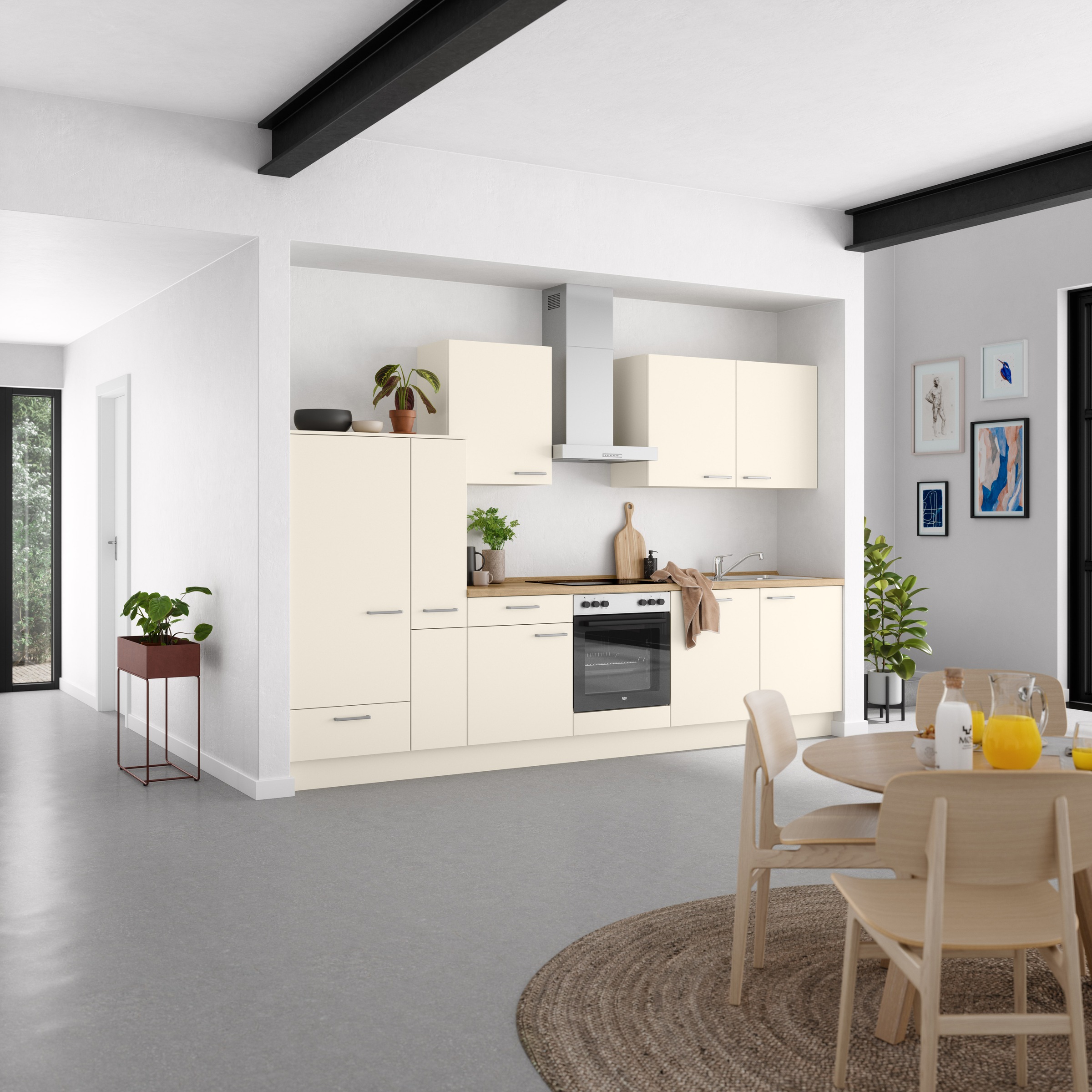 nobilia® Küchenzeile »"Touch I"«, vormontiert, Ausrichtung wählbar, Breite 330 cm, wahlw. mit E-Geräten