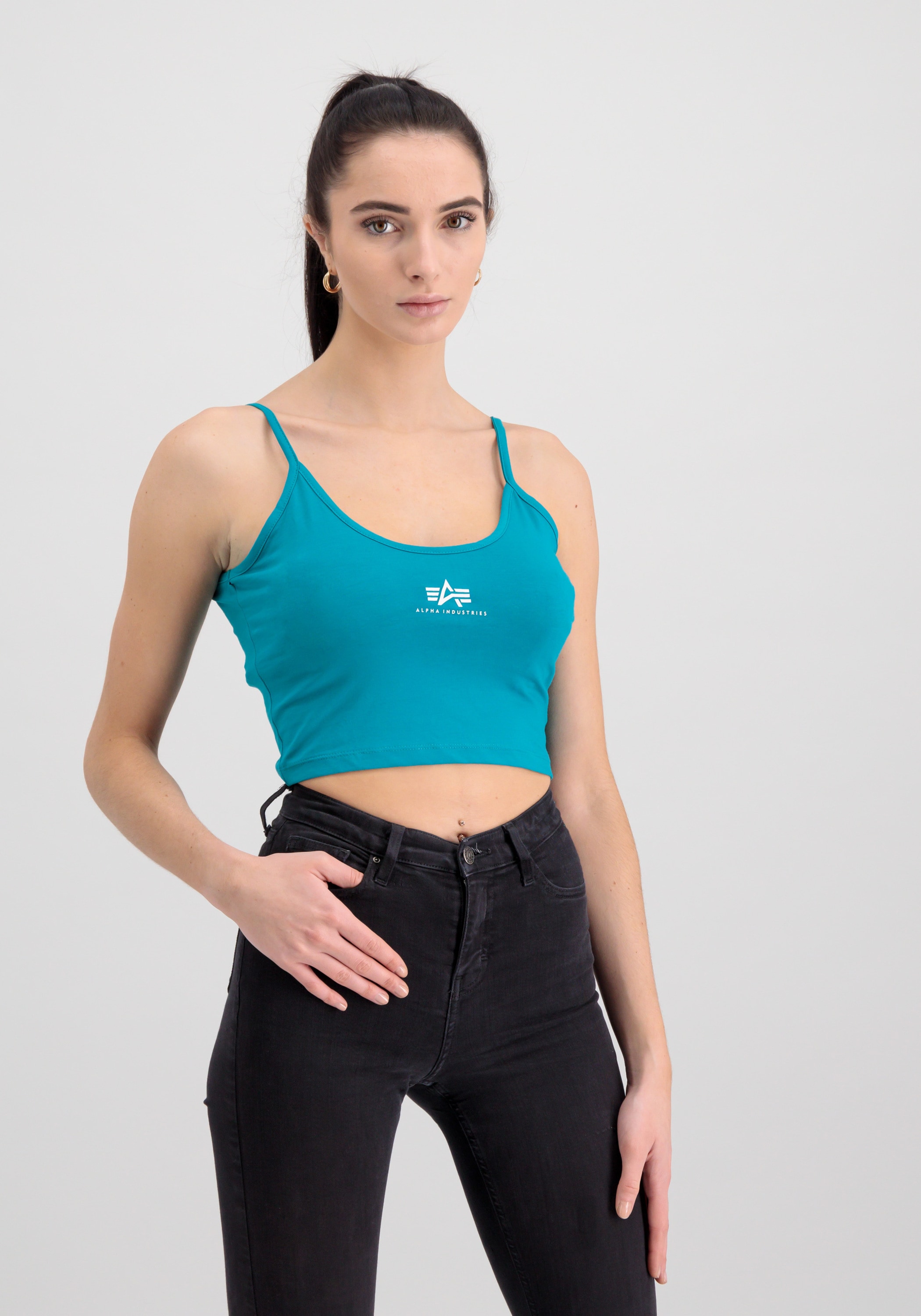 Thumbnail - Alpha Industries Muscleshirt "Basic Crop-Top SL Women"
