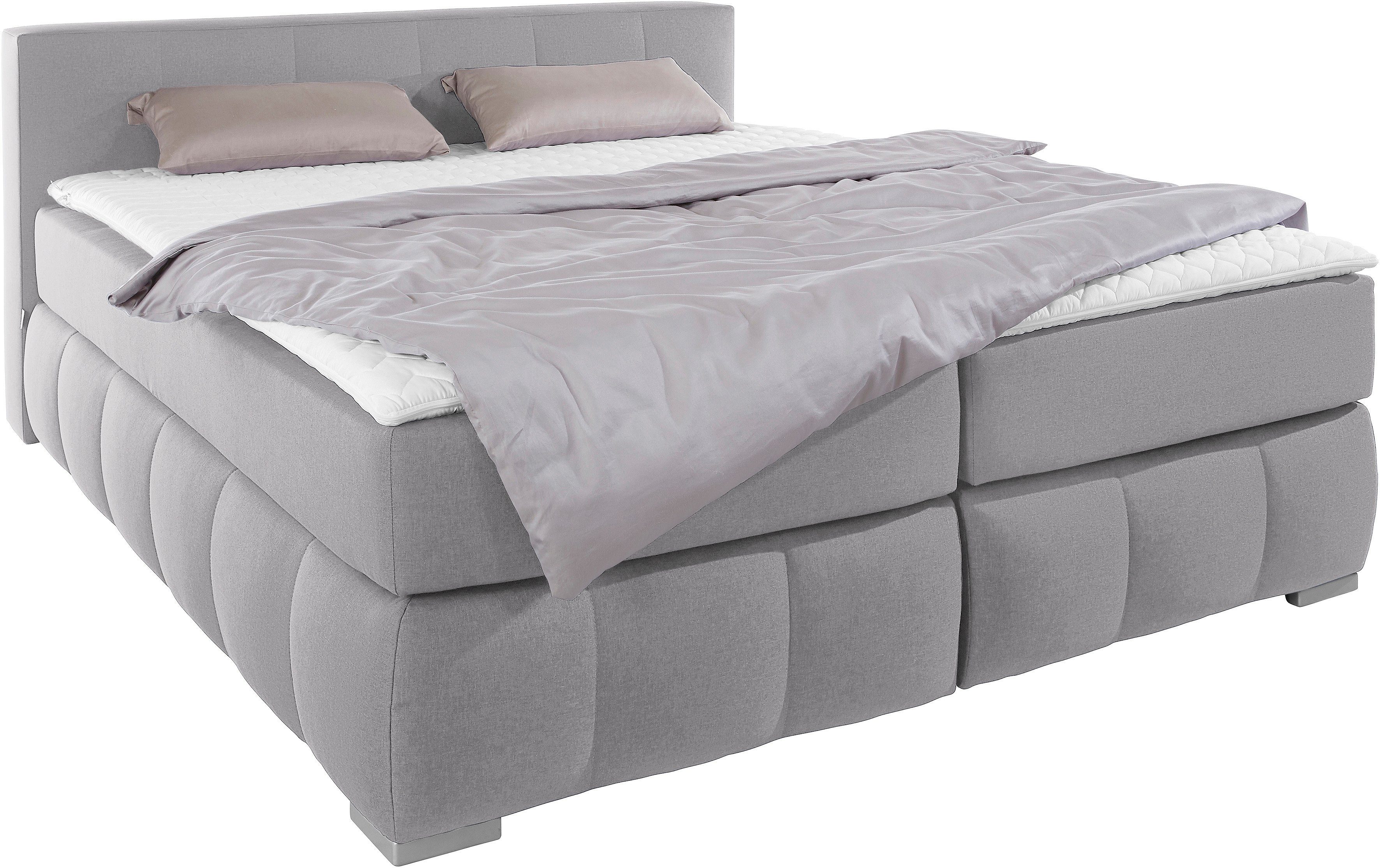 Thumbnail - Home affaire Boxspringbett "Chelles" inkl. Topper, in XXL- Überlänge 220 cm, Unterbox mit feine Wölbung