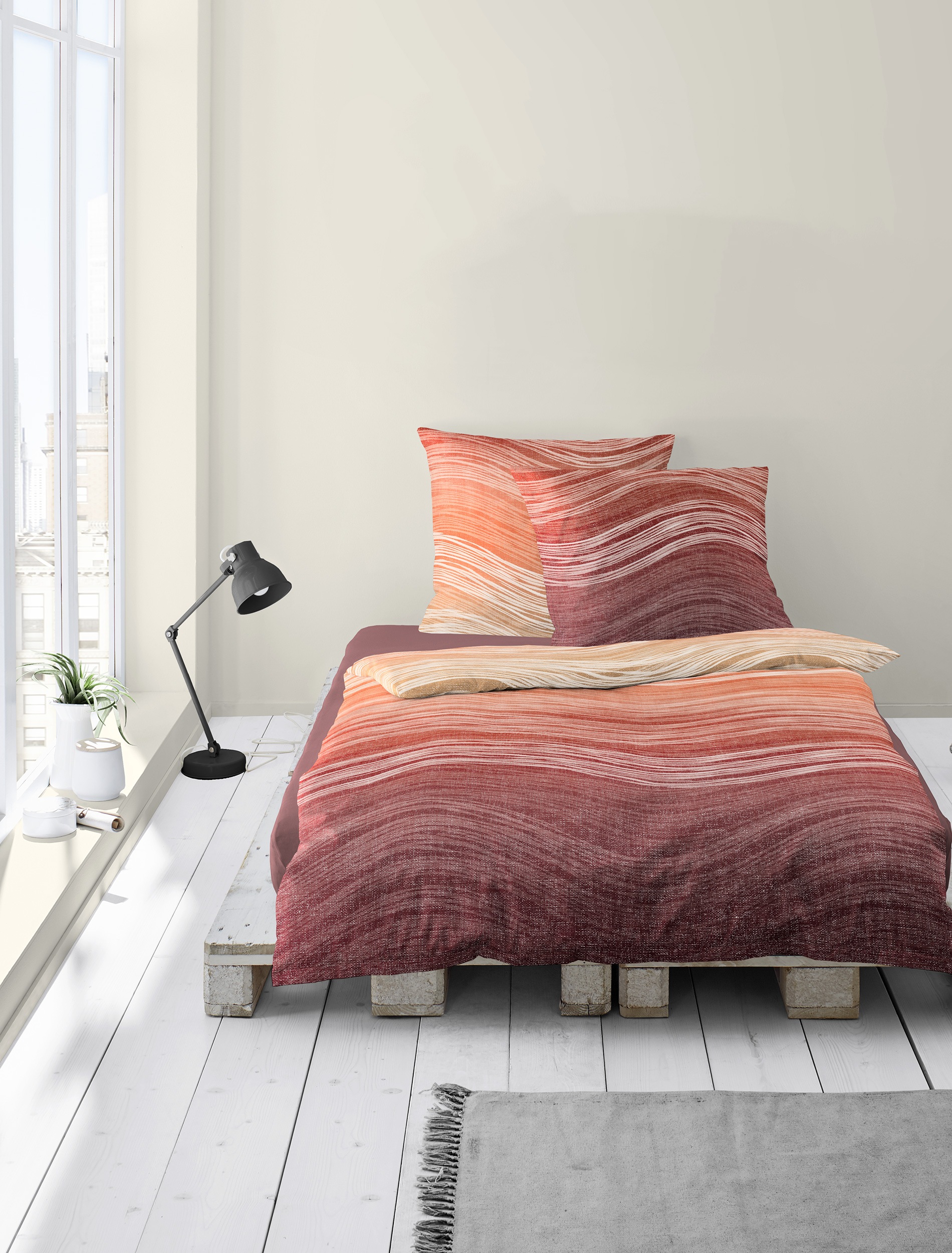 BIERBAUM Bettwäsche "4061" 2 Stk. Mako-Satin, 100 % Baumwolle, pflegeleicht günstig online kaufen