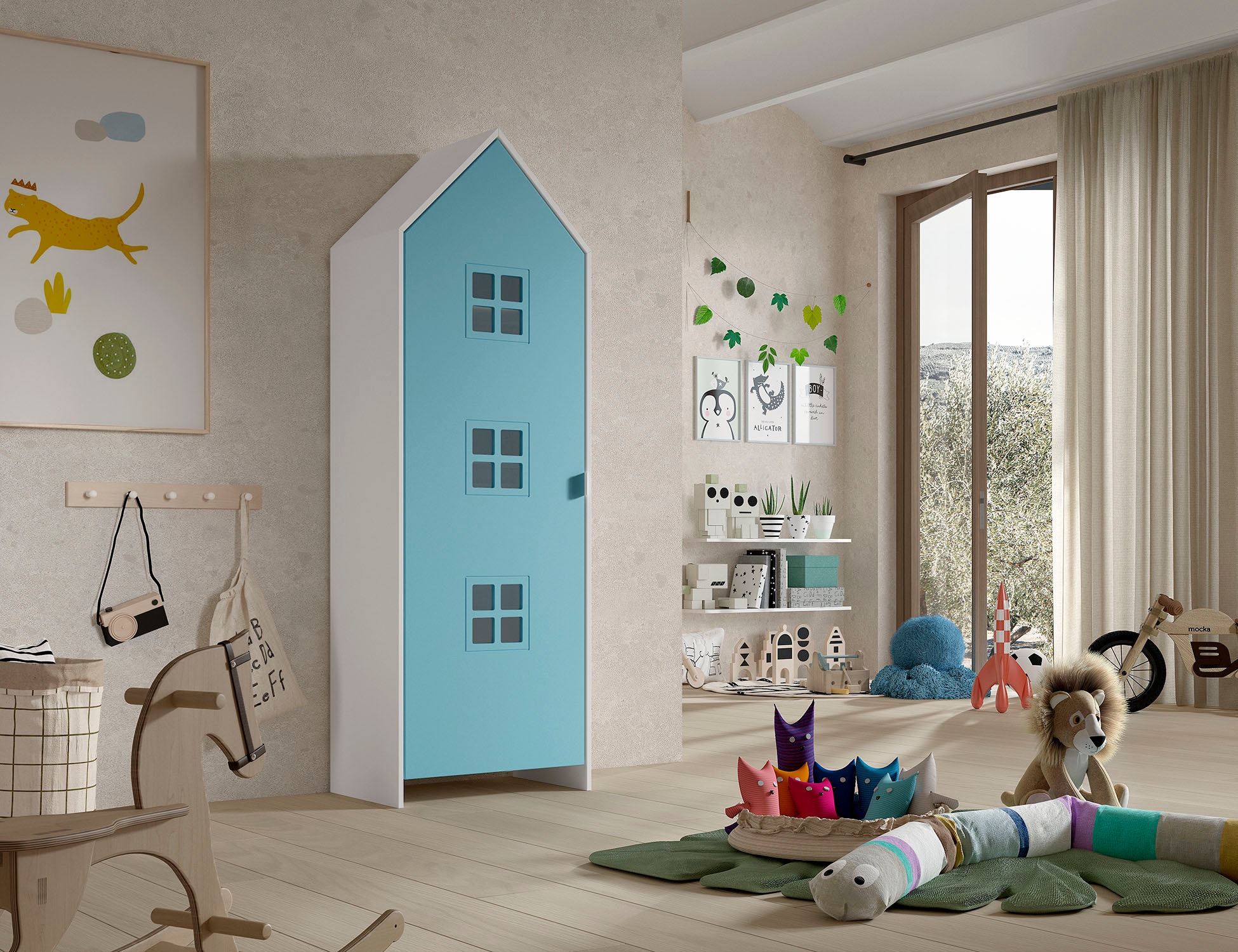 Vipack Kleiderschrank »Casami, mit trendiger Optik in zeitlosem Design«, (B/H/T ca. 57,6x171,3x37cm, Fronten in verschiedenen Farben erhältlich), variable Innenausstattung und viel Stauraum