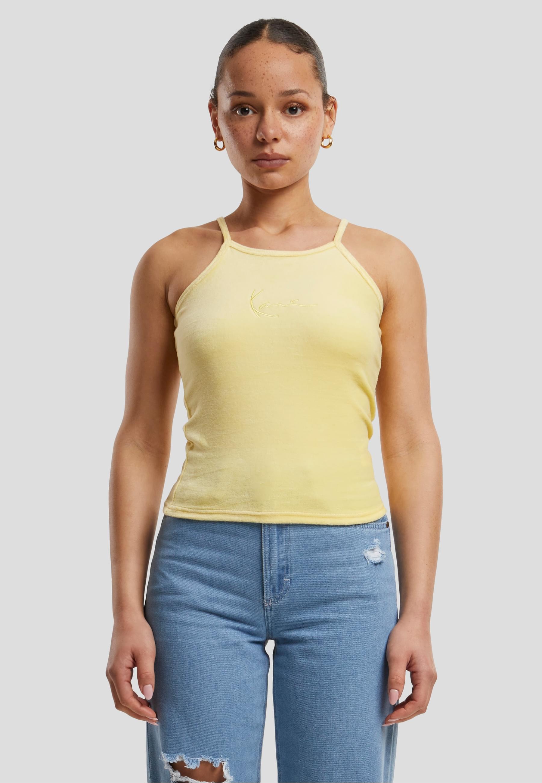 Karl Kani Muskelshirt »Karl Kani Damen KKWQ22116YLW Small Signature Nicki Top«, (1 tlg.)