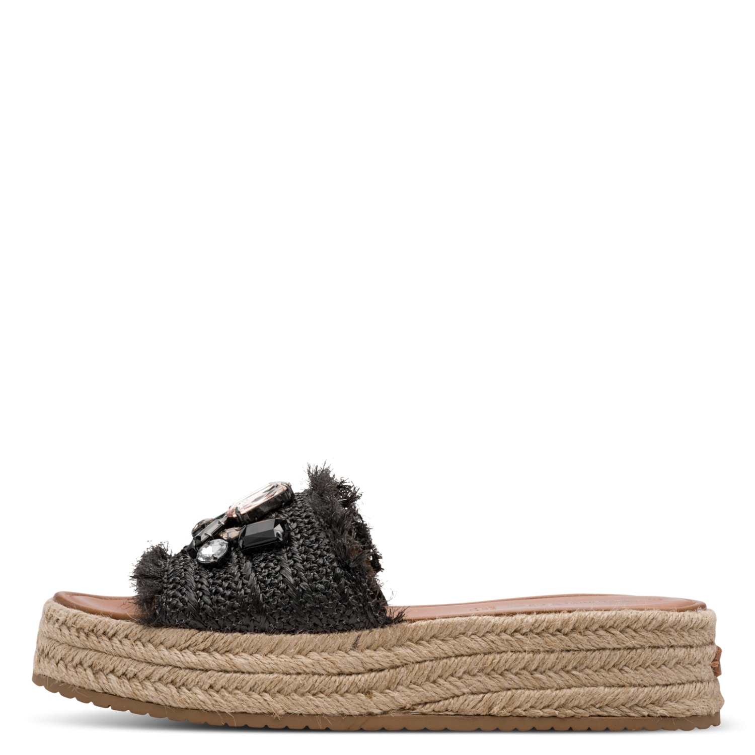 Tamaris Pantolette  Plateau, Schlüpfschuh, Sommerschuh mit funkelnden Schmucksteine