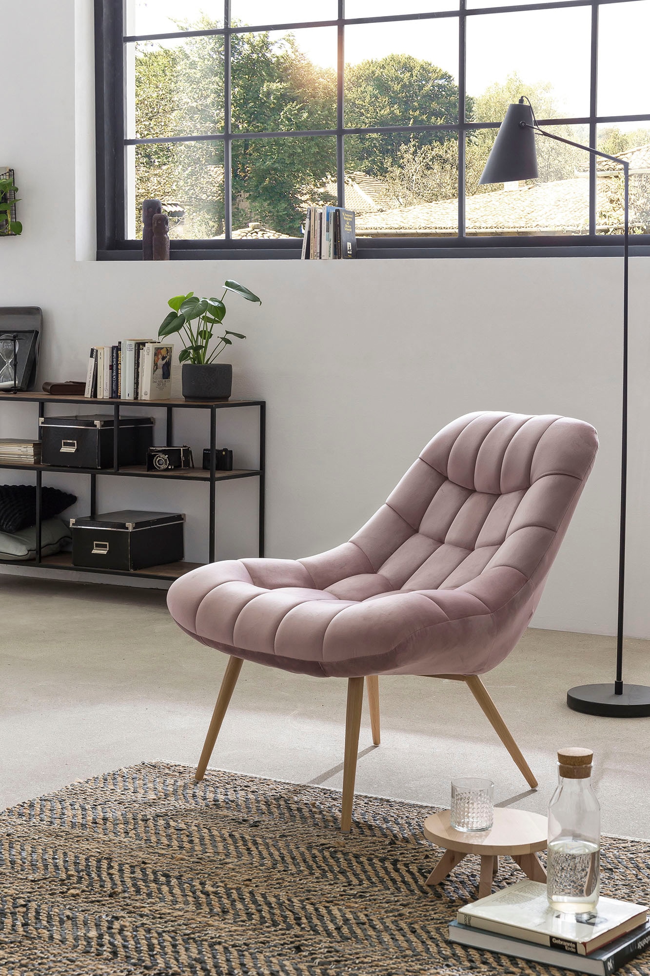 SalesFever Relaxsessel "Toulon - Komfortabler Loungesessel", mit XXL-Steppu günstig online kaufen