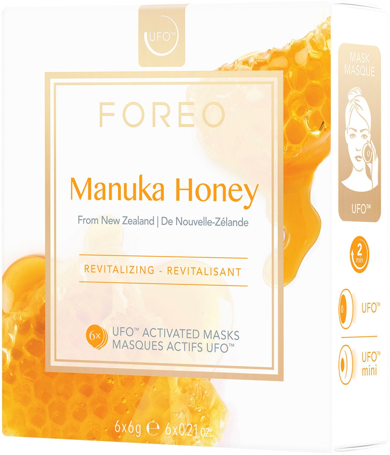 Tuchmaske »Manuka Honey«, (Packung), 6 x 6 g, kompatibel mit UFO & UFO mini