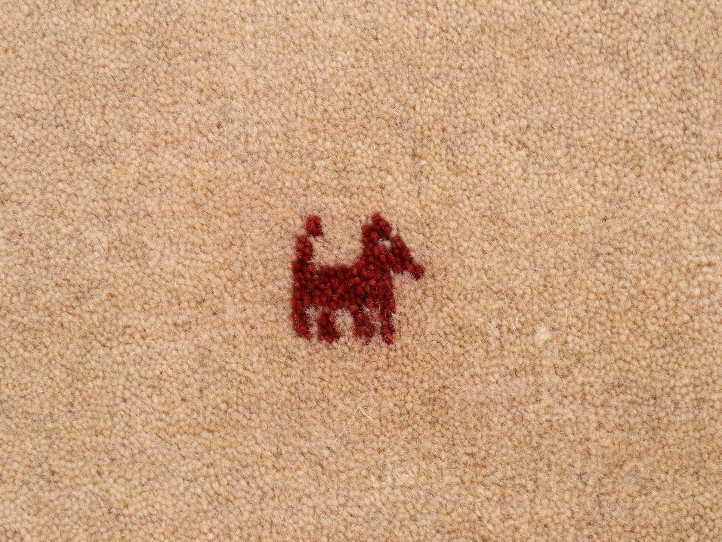carpetfine Wollteppich »Gabbeh-Uni«, quadratisch, 15 mm Höhe, reine Wolle, handgewebt, Gabbeh Loom Tiermotiv, Sonderform Quadrat
