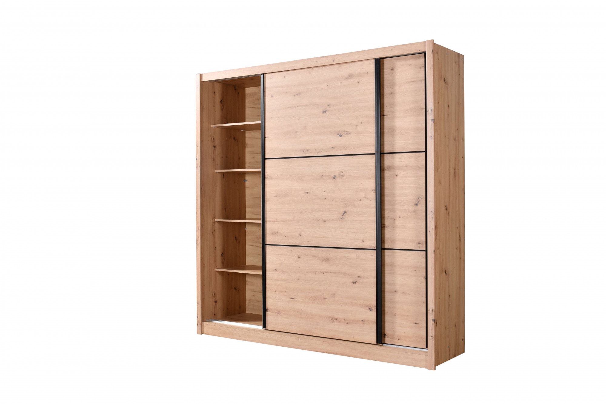 INOSIGN Schwebetürenschrank »Navara Kleiderschrank Wäscheschrank«, in 3 Breiten, mit kompletter Innenausstattung, FSC®-zertifiziert