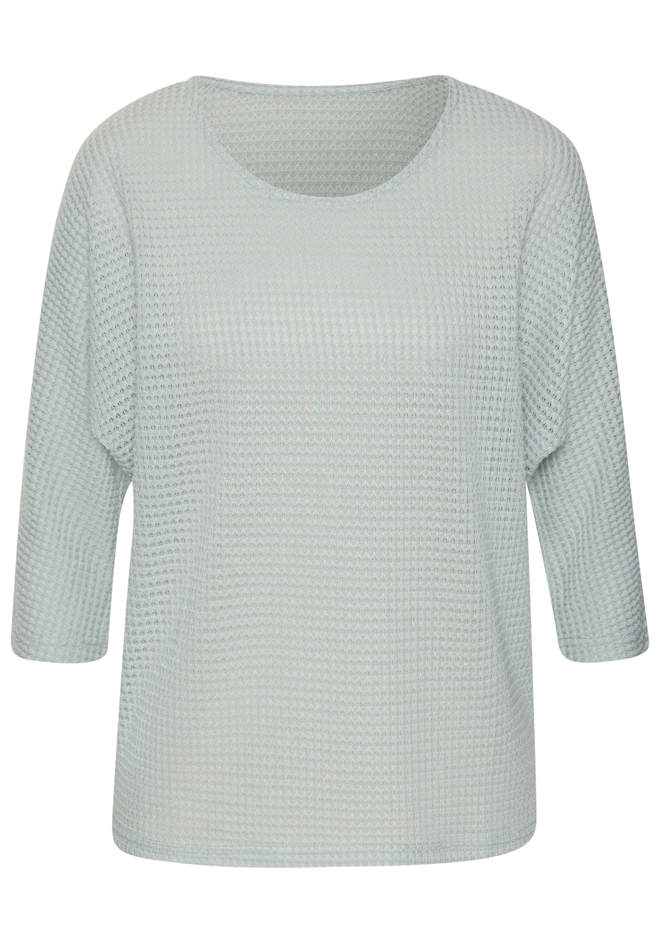 Vivance Langarmshirt »mit modischer Waffelstruktur«, aus bügelfreier Strickqualität