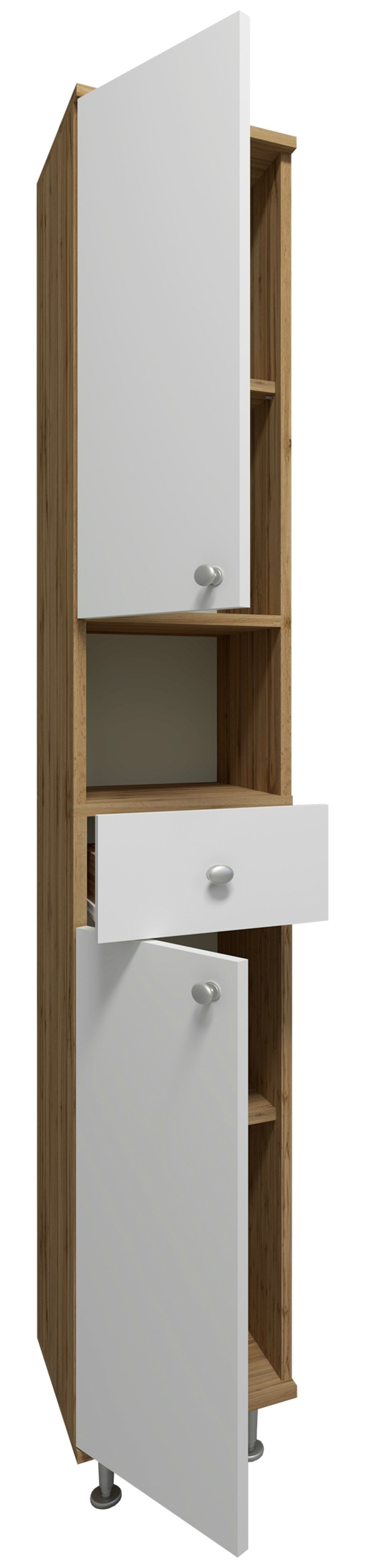 VCM Hochschrank »Badmöbel Hochschrank Badschrank Schublade Nilosi«