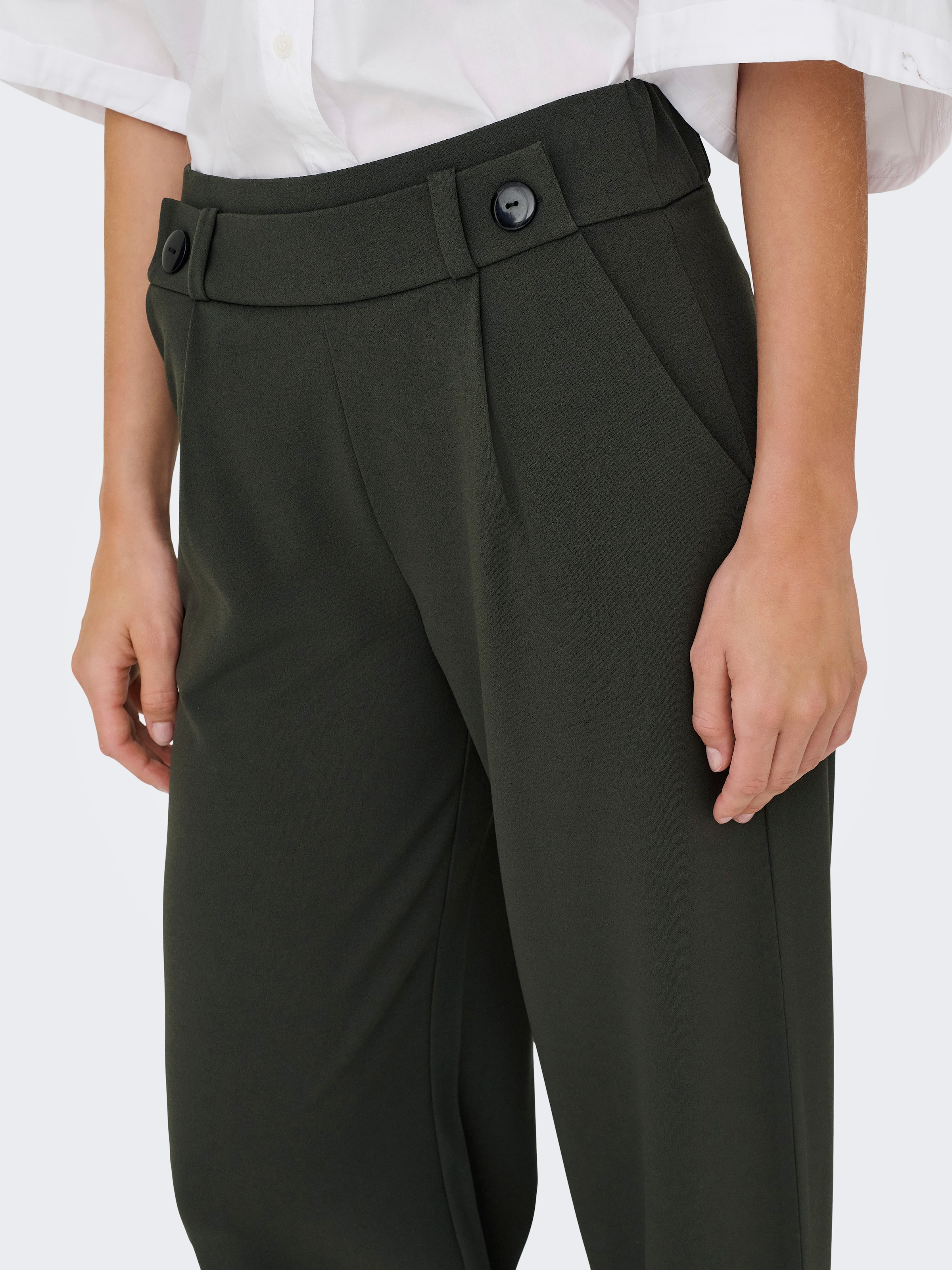 JDY Jerseyhose »JDYGEGGO NEW LONG PANT JRS NOOS«, mit dekorativem Riegel vorne am Bund