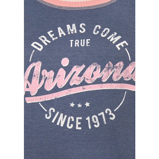 Arizona Pyjama, (2 tlg., 1 Stück), im College-Look mit Folienprint ▷ für |  BAUR