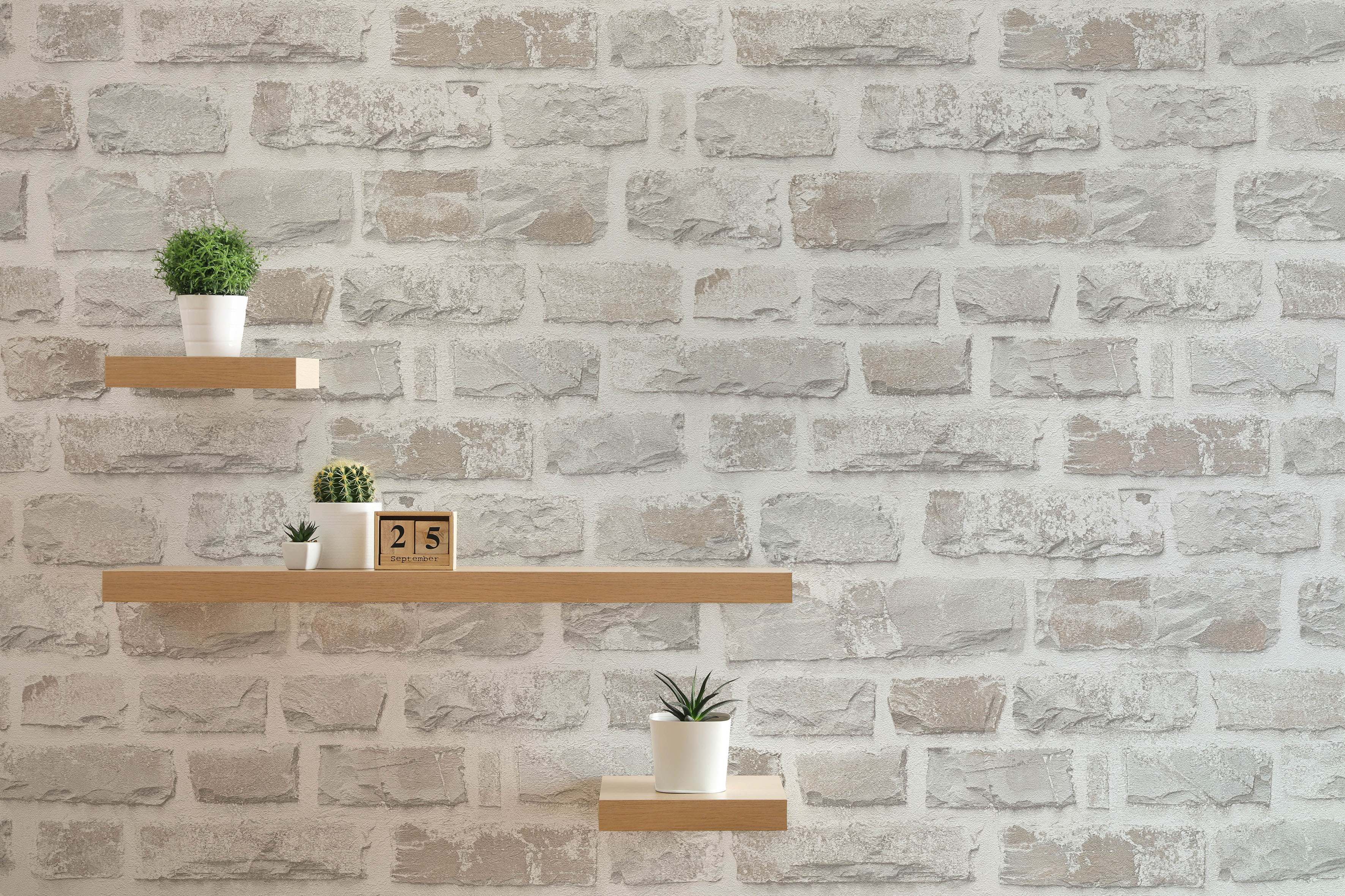 A.S. Création Vliestapete "Natural Living Tapete Stein" gemustert matt neutral leicht strukturiert Tapete Steinoptik Vlies Vlies Wand Tapeten Wohnzimmer Schlafzimmer