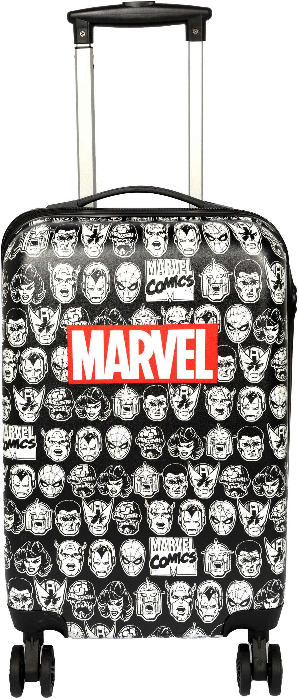 UNDERCOVER Kinder Kinderkoffer "Marvel, 59 cm", schwarz, Polycarbonat, bedruckt, Koffer, mit TSA-Zahlenschloss