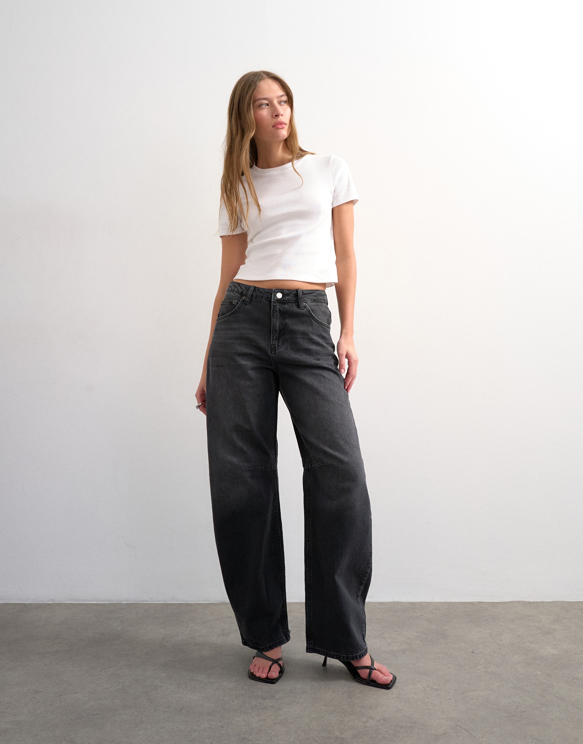 TOPSHOP Weite Jeans »TSBARREL HR DENIM JEANS BLW NOOS« Baumwolle, barrel fit, high waist