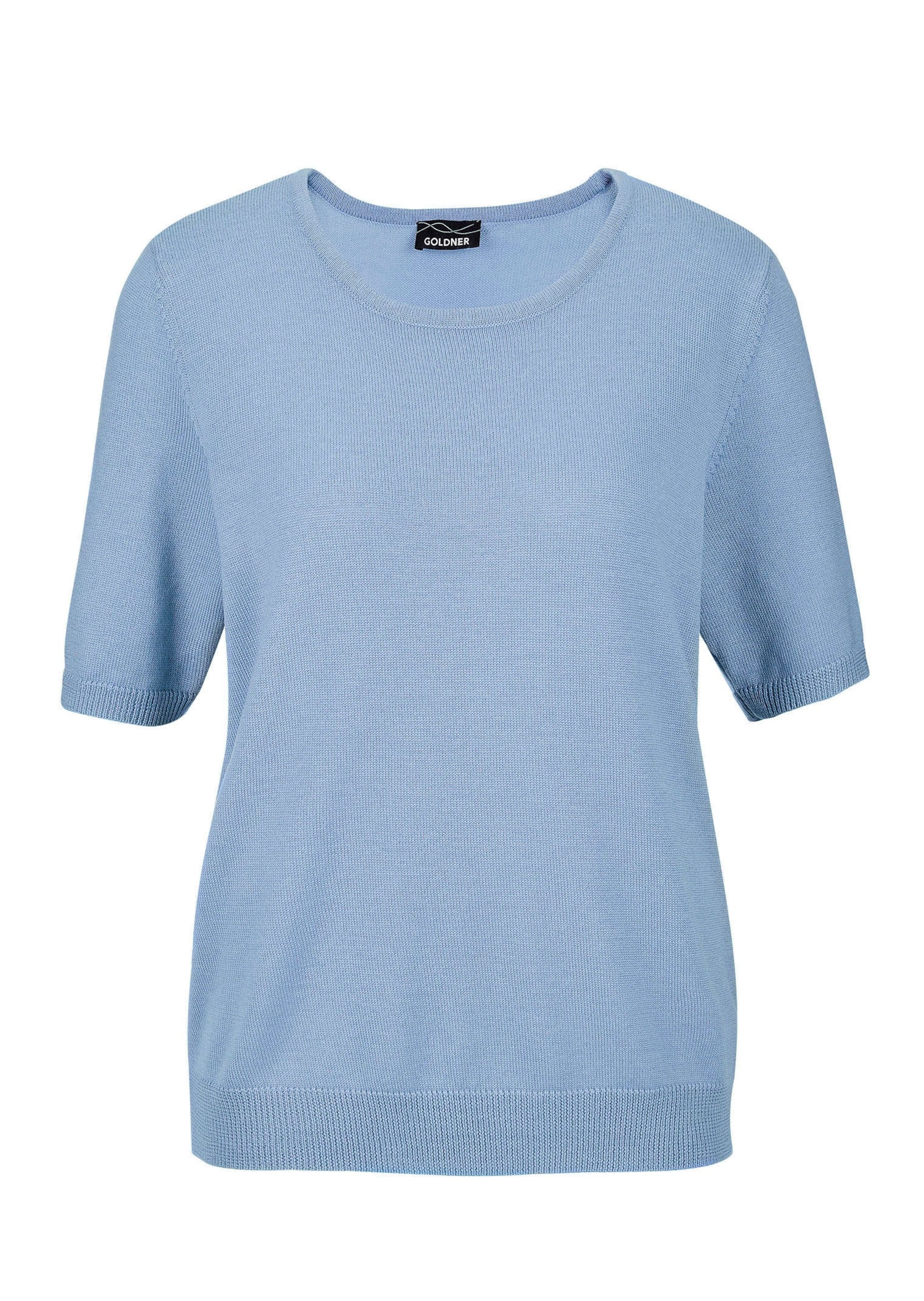 GOLDNER "Klassisches Merinowollshirt, Rundhals" Rippenbündchen