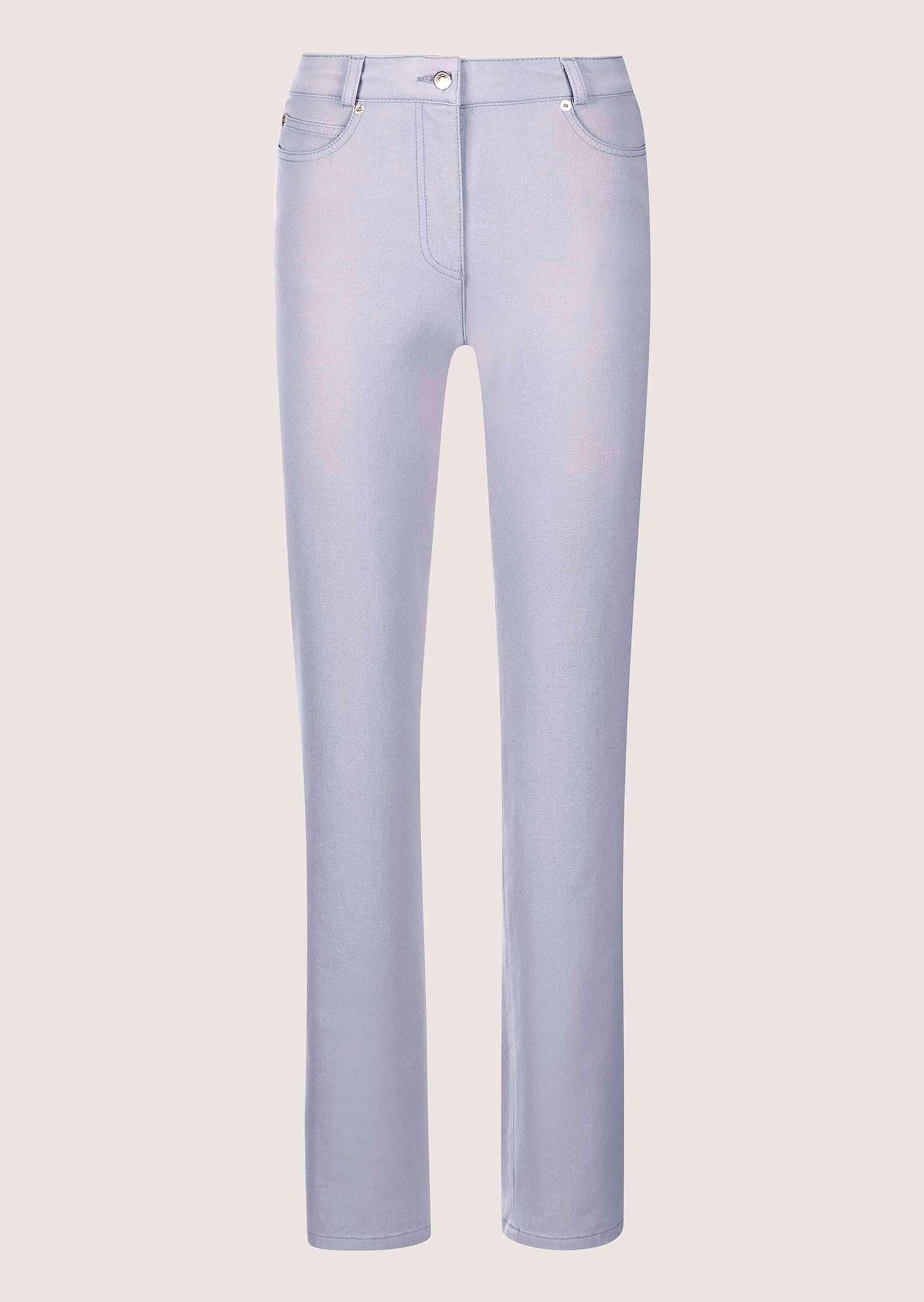 MADELEINE Regular-fit-Jeans "Denimhose Schmale Jeans im Five-Pocket-Style" Mit "M"-Stickerei auf der Gesäßtasche