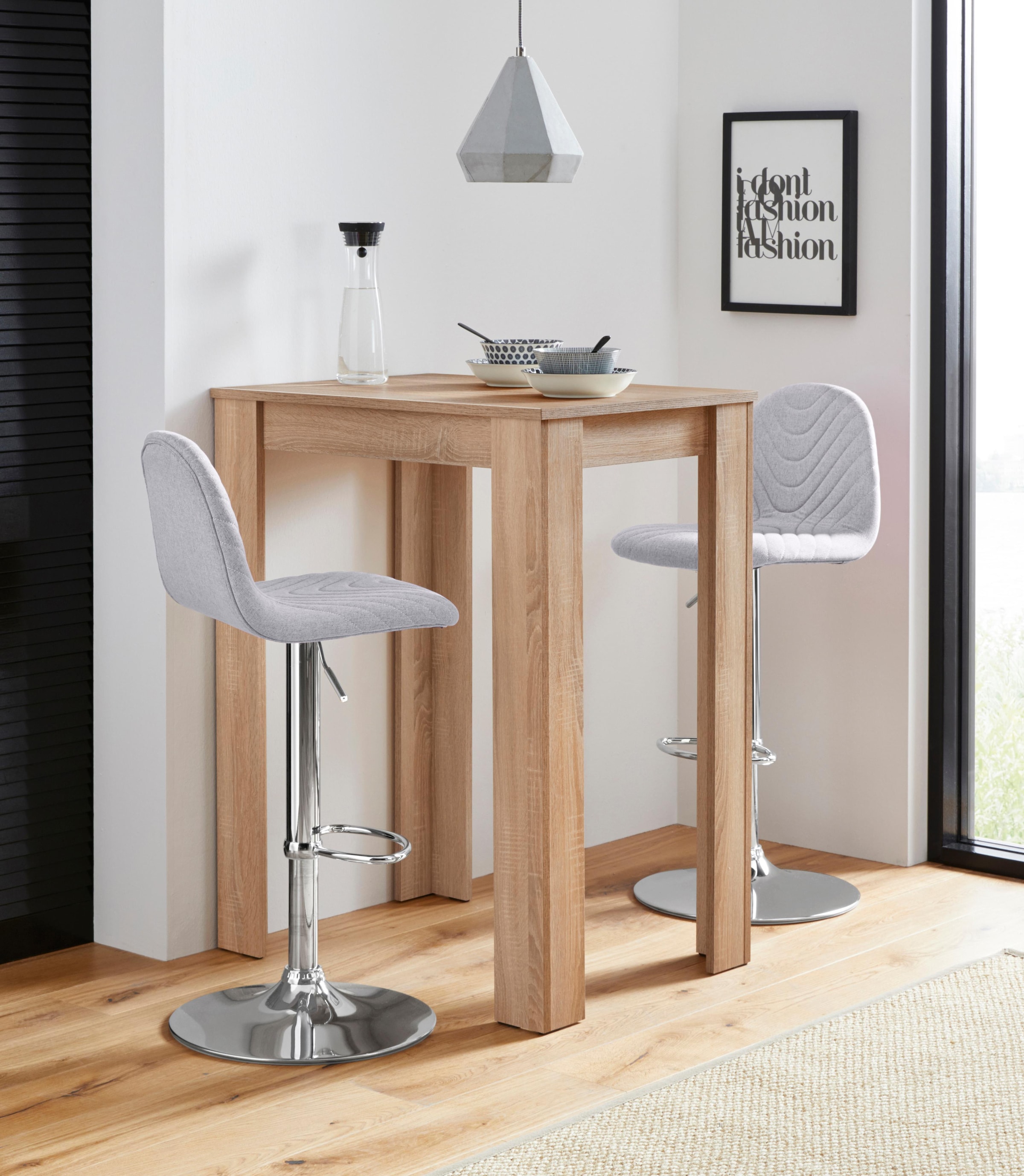 Homexperts Bargruppe »Nika-Circus«, Tisch mit 2 Barhockern
