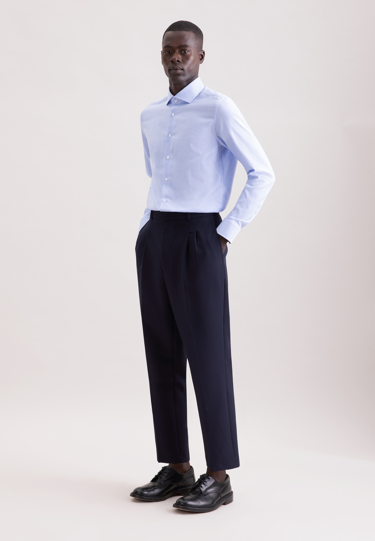 seidensticker Businesshemd »Schwarze Rose« X-Slim 1/1 Kentkragen Struktur