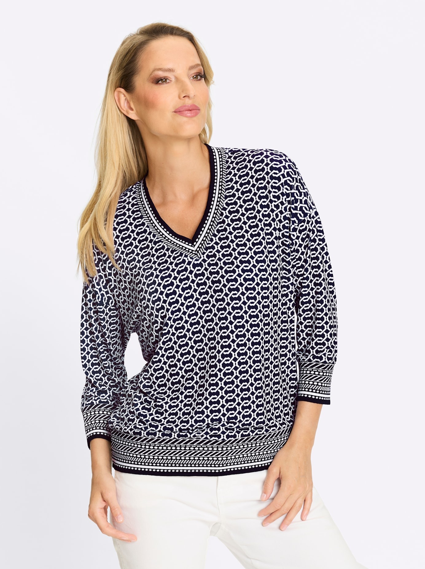 heine 3/4-Arm-Shirt "Druck-Shirt" 1 tlg. günstig online kaufen