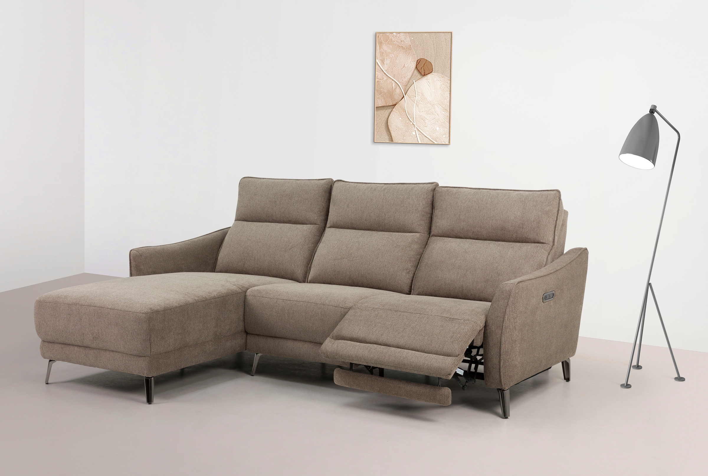 INOSIGN Ecksofa "TAYLER 3-Sitzer, L-Form (Breite 239cm), elektr. Relaxfunkt günstig online kaufen