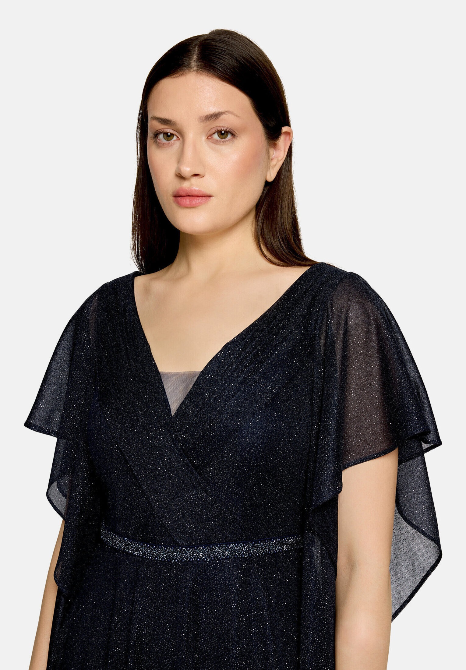 Vera Mont Abendkleid »Damen im Glitzer-Look« Ohne Tasche Falten