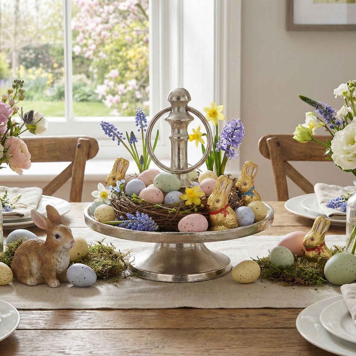 Ambiente Haus Etagere "Etagere 1 Stufe Silber und Schwarz" günstig online kaufen