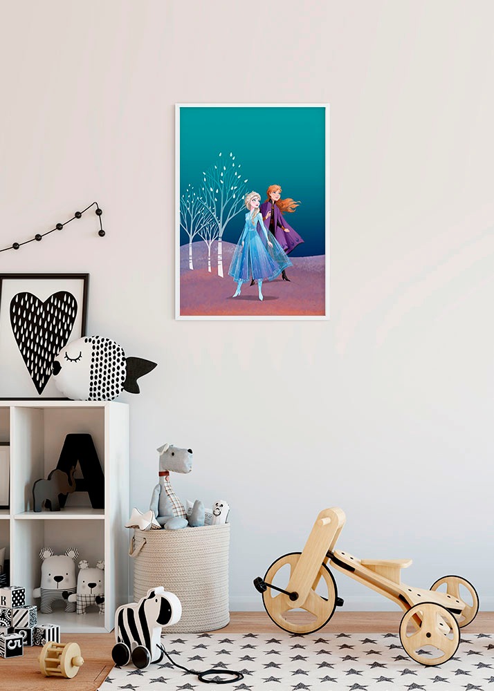 Komar Bild »Frozen Sisters«, Disney, (1 St.), Wandbild zur Dekoration im Kinderzimmer - ohne Rahmen
