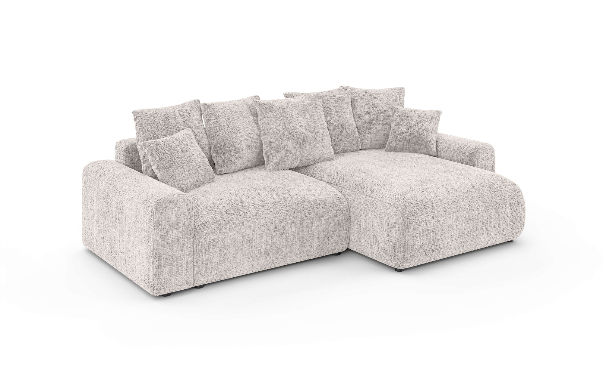 Home affaire Ecksofa »LAKESIDE klein mit Bettfunktion und Bettkasten, B/T/H 235/142/84 cm«, L-Form, Recamiere beidseitig montierbar, mit Wellenunterfederung