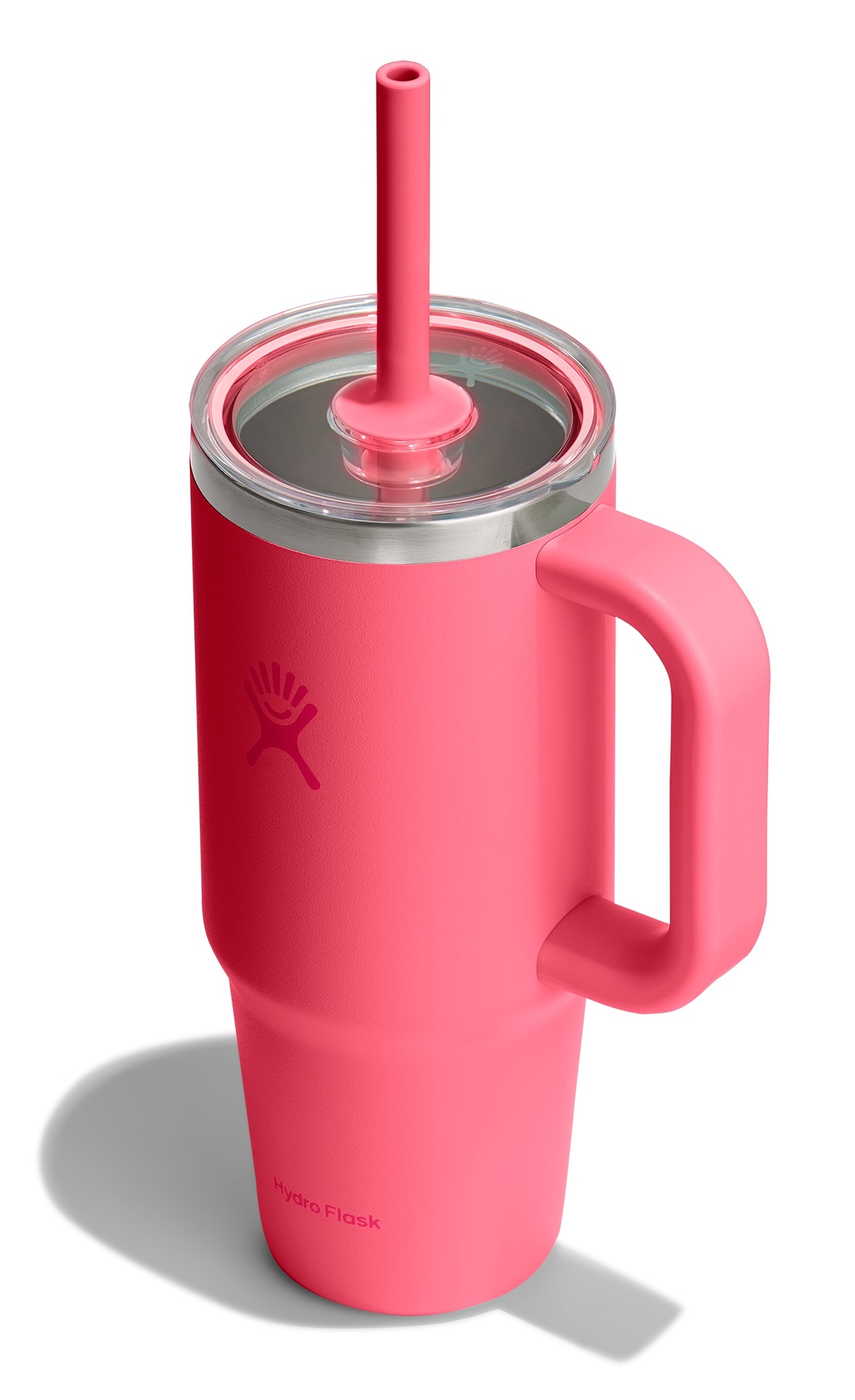Hydro Flask Thermobecher "24 OZ Travel Tumbler Clear Lid, 710 ml" Kompatibel mit Eindrückzubehör der Größe Medium