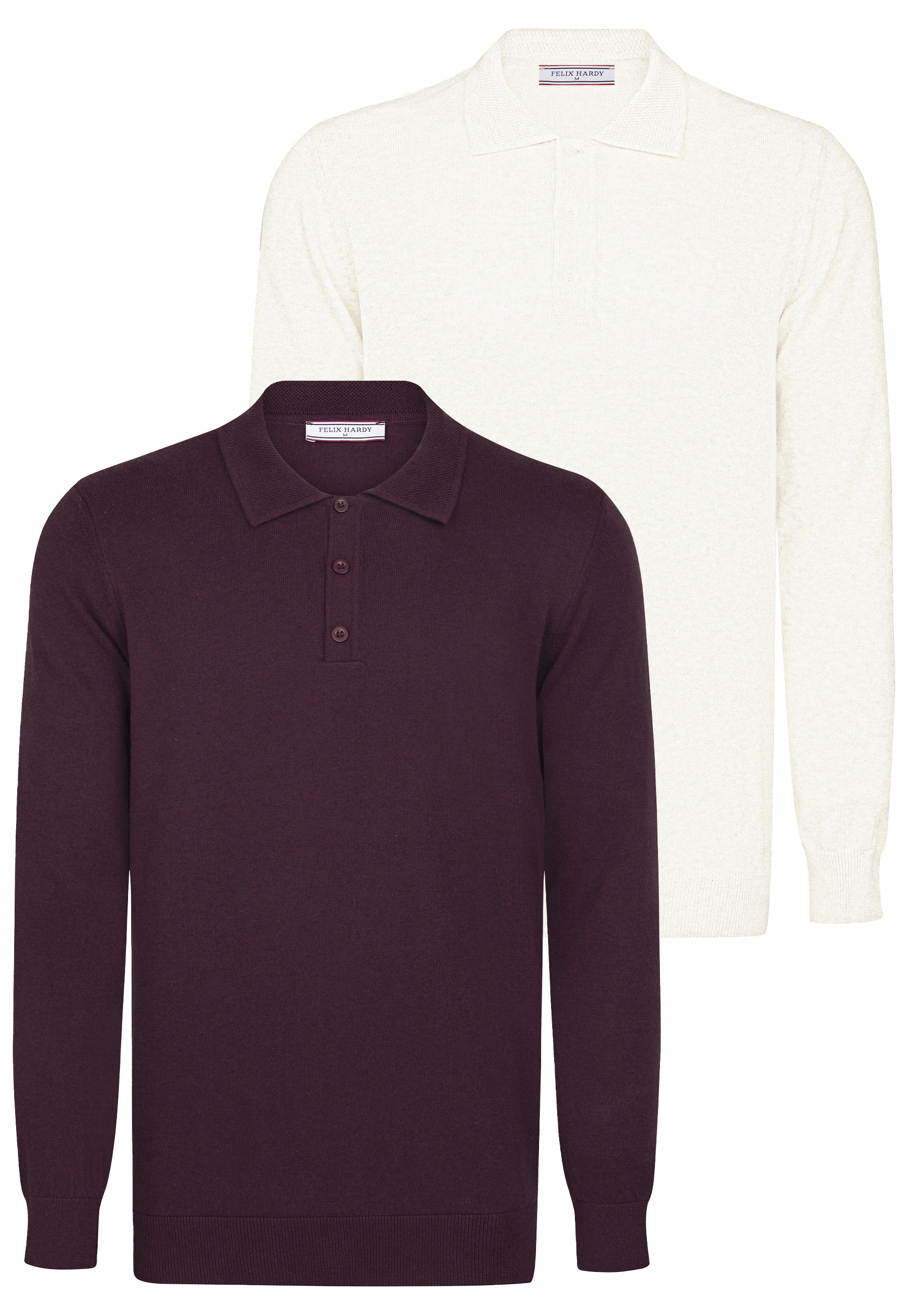 Felix Hardy Polokragenpullover "Pullover mit Polo-Kragen 2er-Pack" Set