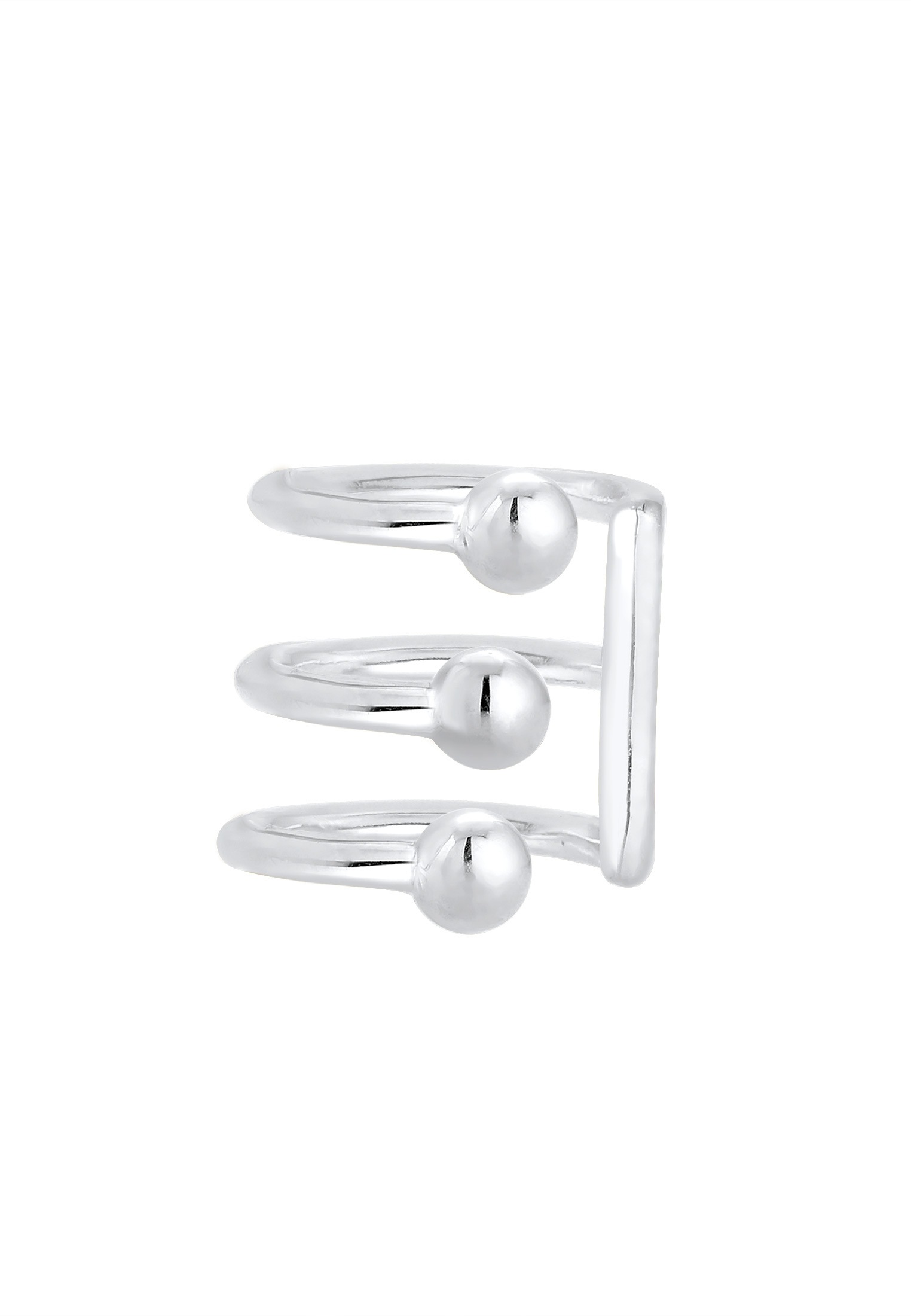 Elli Single-Ohrhaken »Ear Cuffs 3er Ohrklemme Kugel Trend 925er Silber«