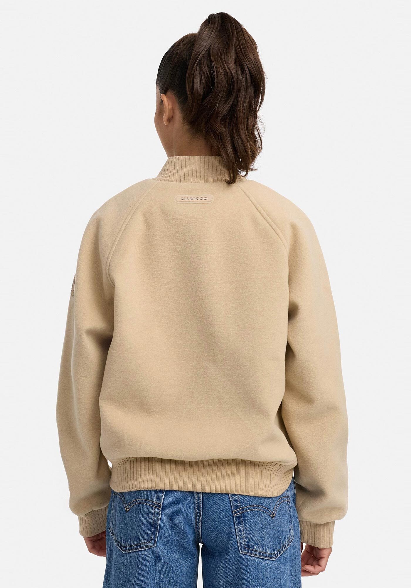 Marikoo Collegejacke »Zunaa«, Modische Jacke im Collegejacken-Stil mit Rippbündchen und Raglanärmeln