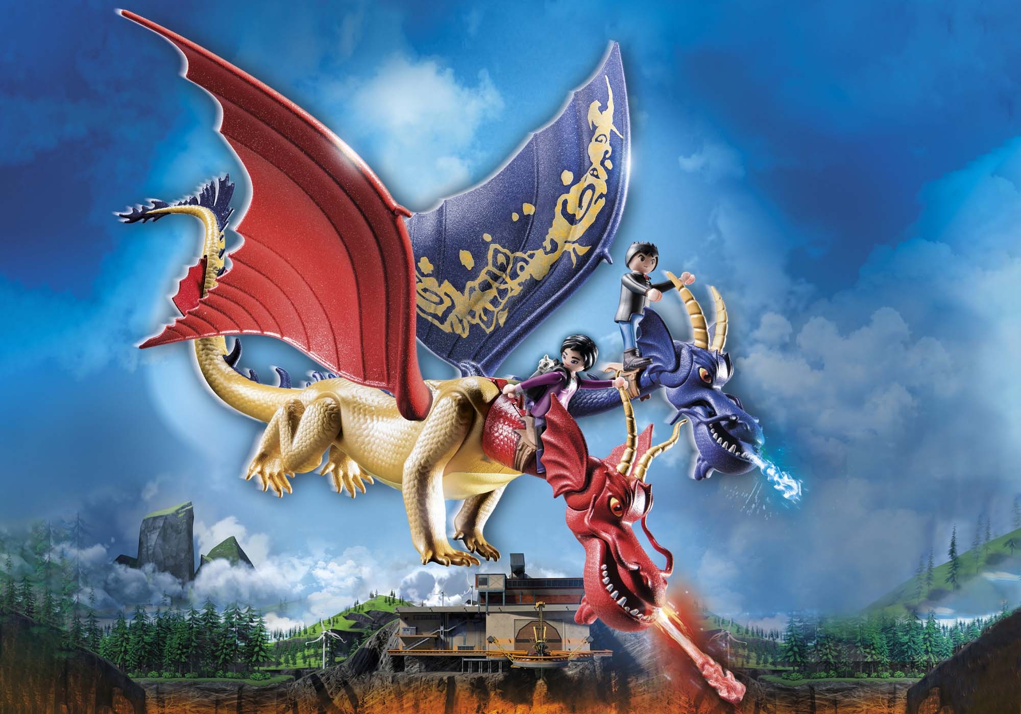 Playmobil® Konstruktions-Spielset »Dragons: The Nine Realms - Wu & Wei mit Jun (71080)«, (40 St.), Made in Germany