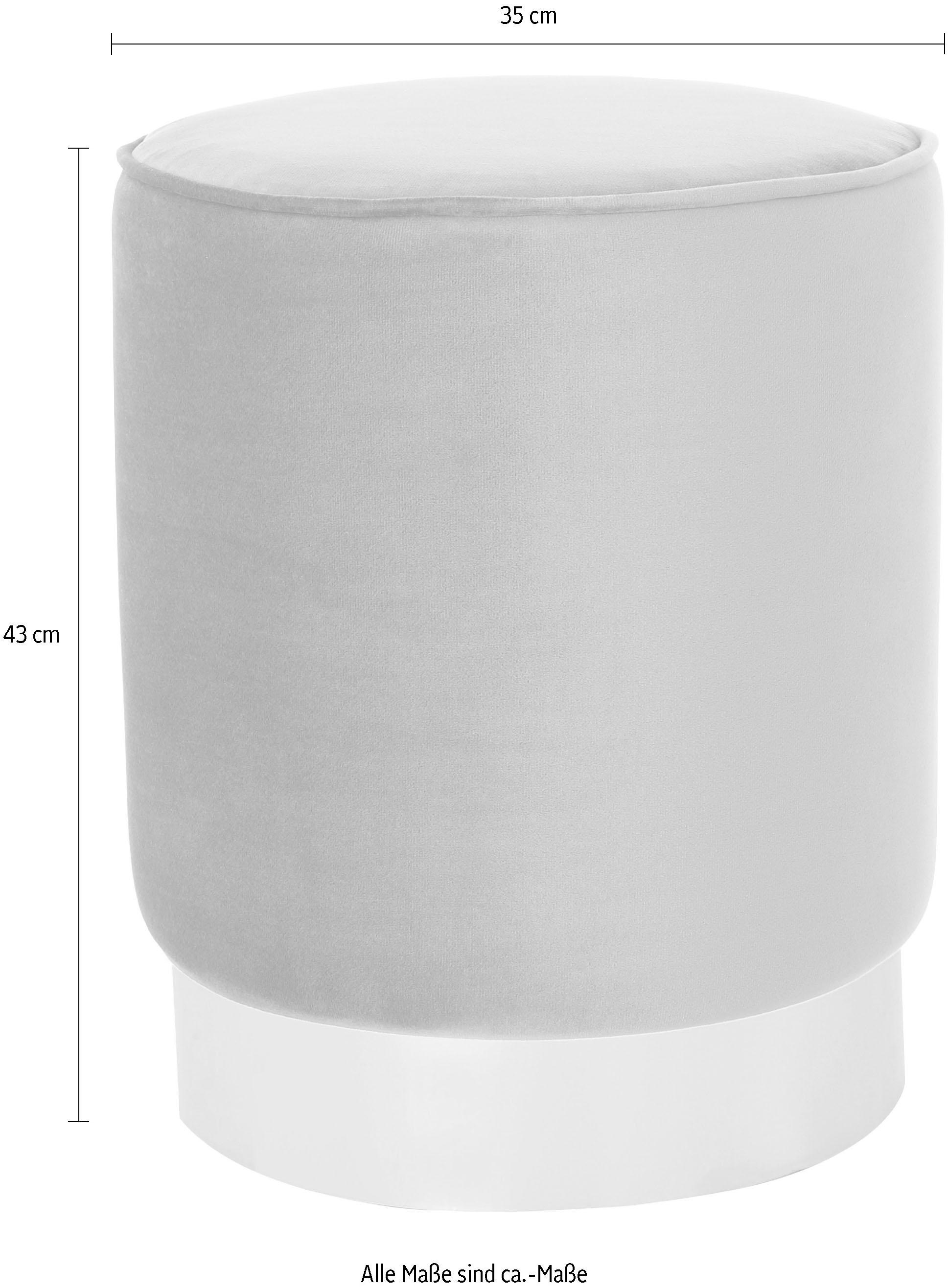 Kayoom Hocker »Nena, Sitzpouf in moderner Form, unifarbene, attraktive Farbgebung«, (1 St.), samtweich, dekorativ, farbig, für moderne, edle Einrichtungen ideal