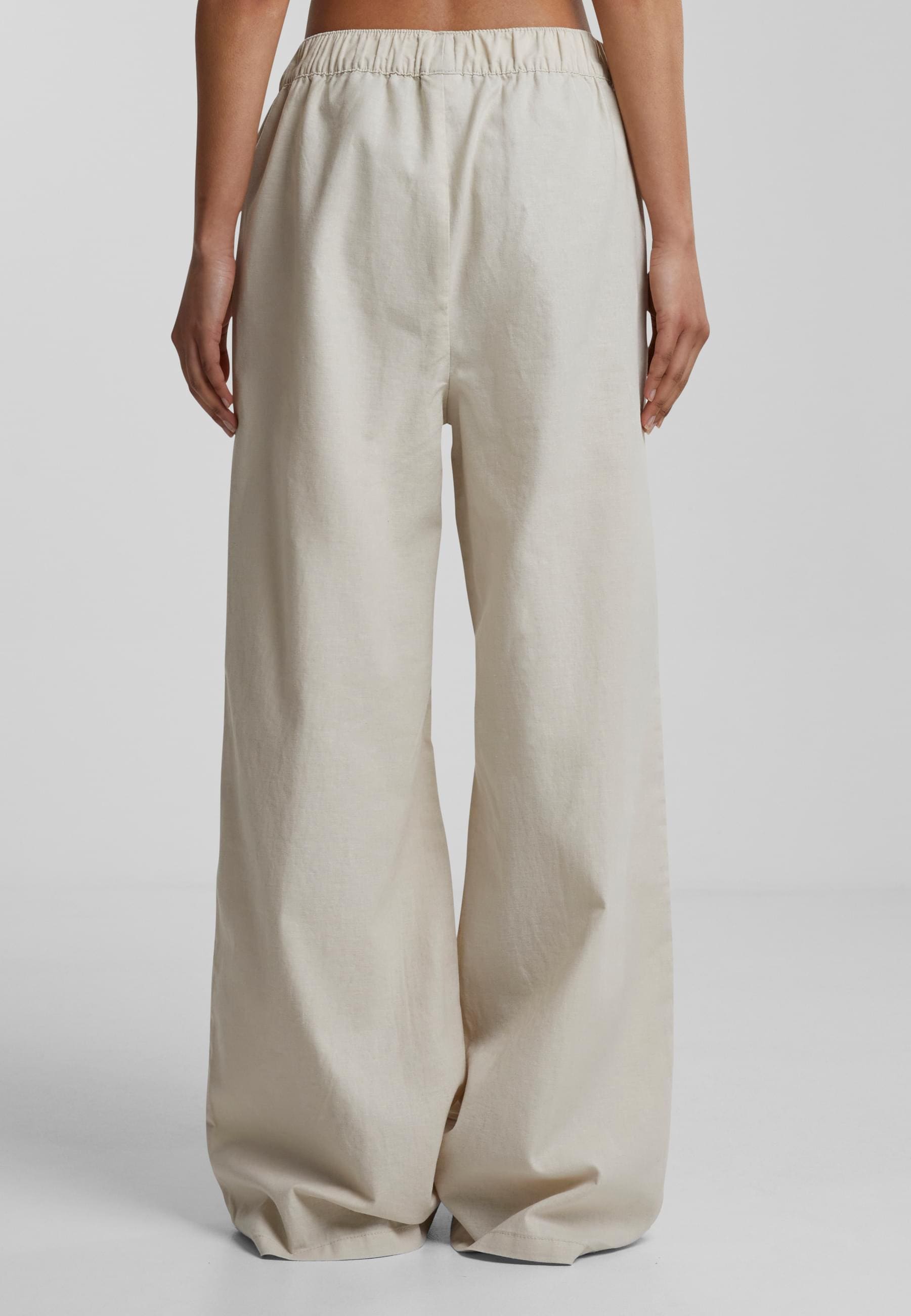 URBAN CLASSICS Stoffhose »Urban Classics Damen Ladies Linen Mixed Wide Pants«, (1 tlg.)