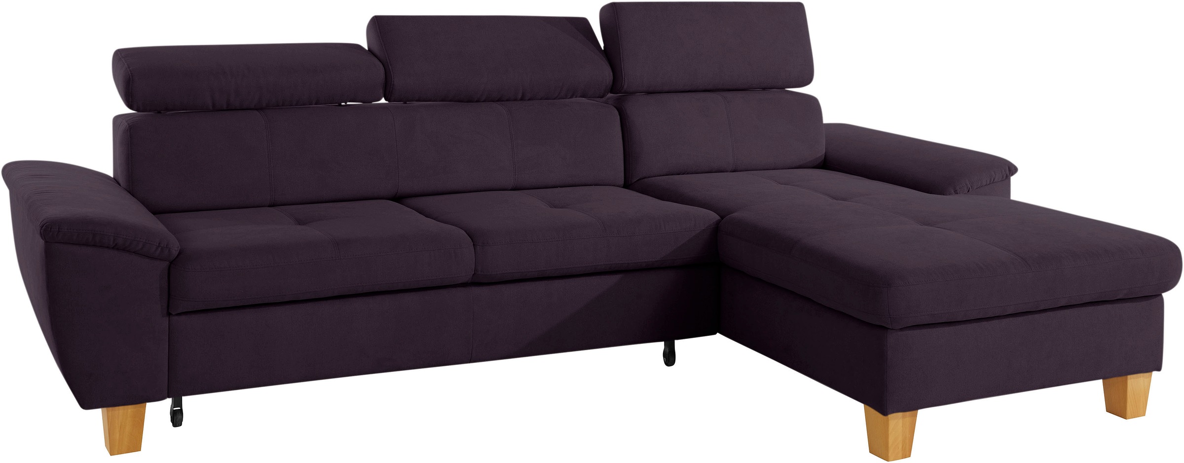 exxpo - sofa fashion Ecksofa »Enya, aufwendige Detailverarbeitung, hoher Sitzkomfort, bequem, L-Form«, inkl. Kopfteilverstellung, wahlweise mit Bettfunktion und Bettkasten