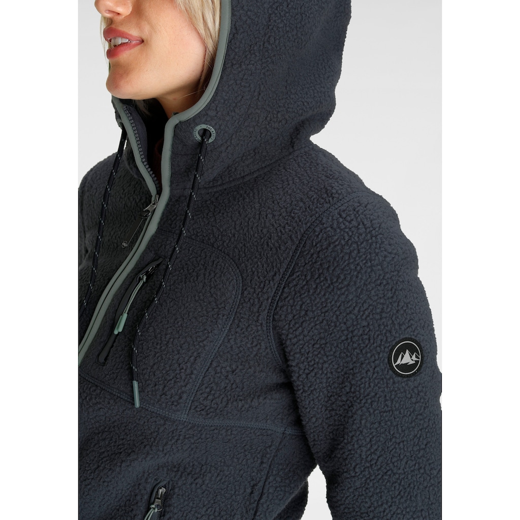 Polarino Fleecejacke, mit Kapuze