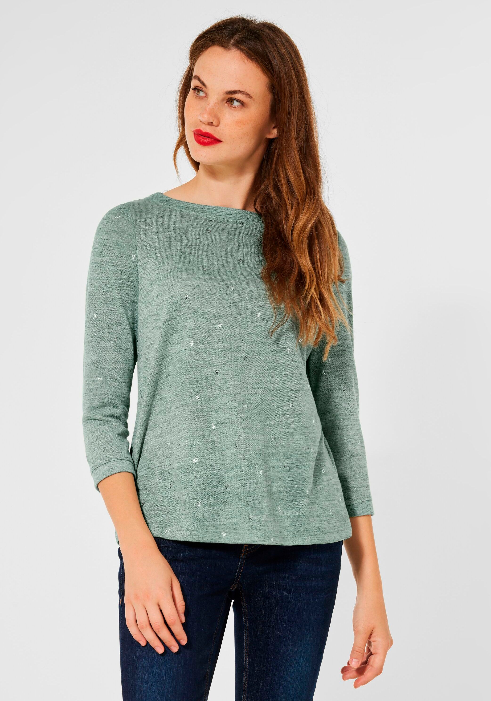 STREET ONE 3/4-Arm-Shirt mit U-Boot Auschnitt