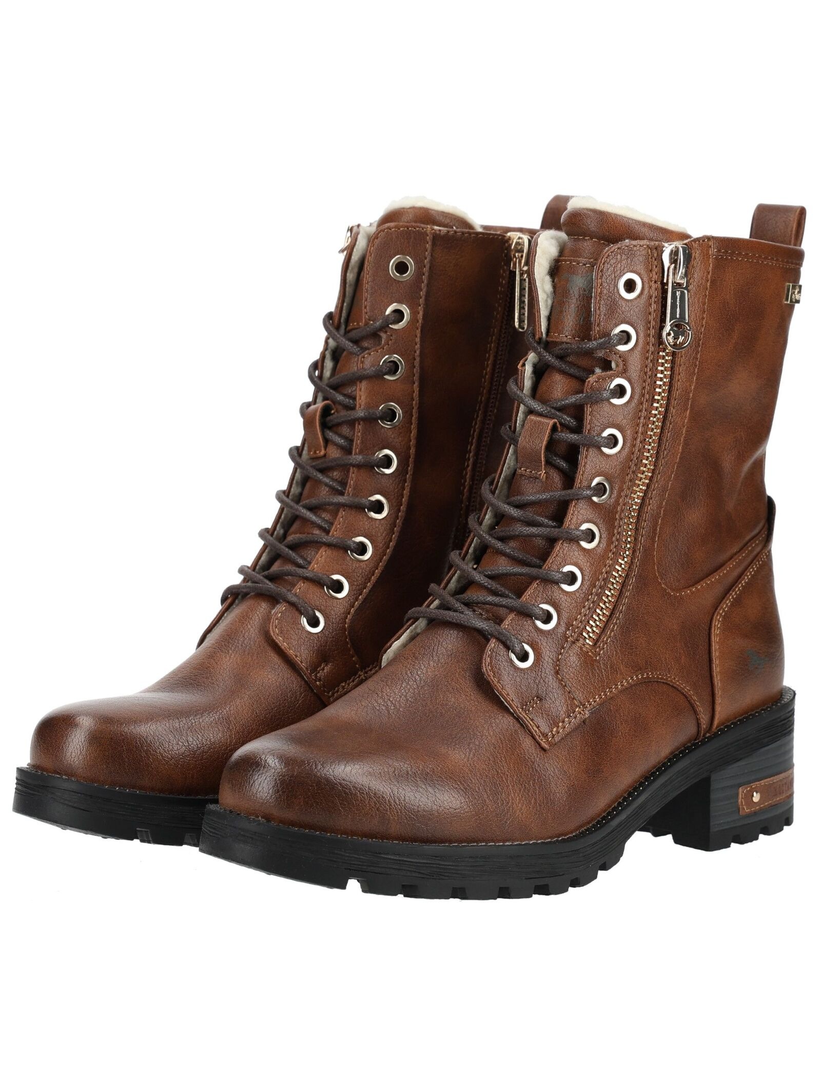 Mustang Shoes Schnürstiefelette »Mustang Shoes Stiefelette Lederimitat«