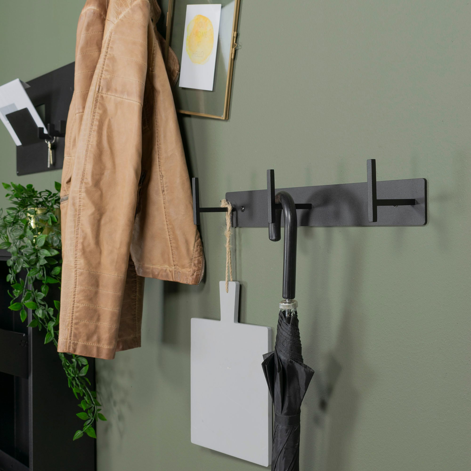Spinder Design Garderobenhaken »CHAPMAN 3«, (1 St.), Wandgarderobe aus Stahl mit 3 Haken
