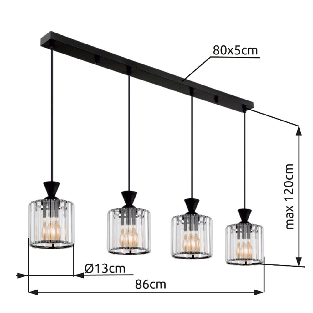 GLOBO LIGHTING Hängeleuchte »JORDANA«, Leuchtmittel E27 | ohne Leuchtmittel, Hängelampe/Pendelleuchte/Esszimmer/Wohnzimmer/Esstisch