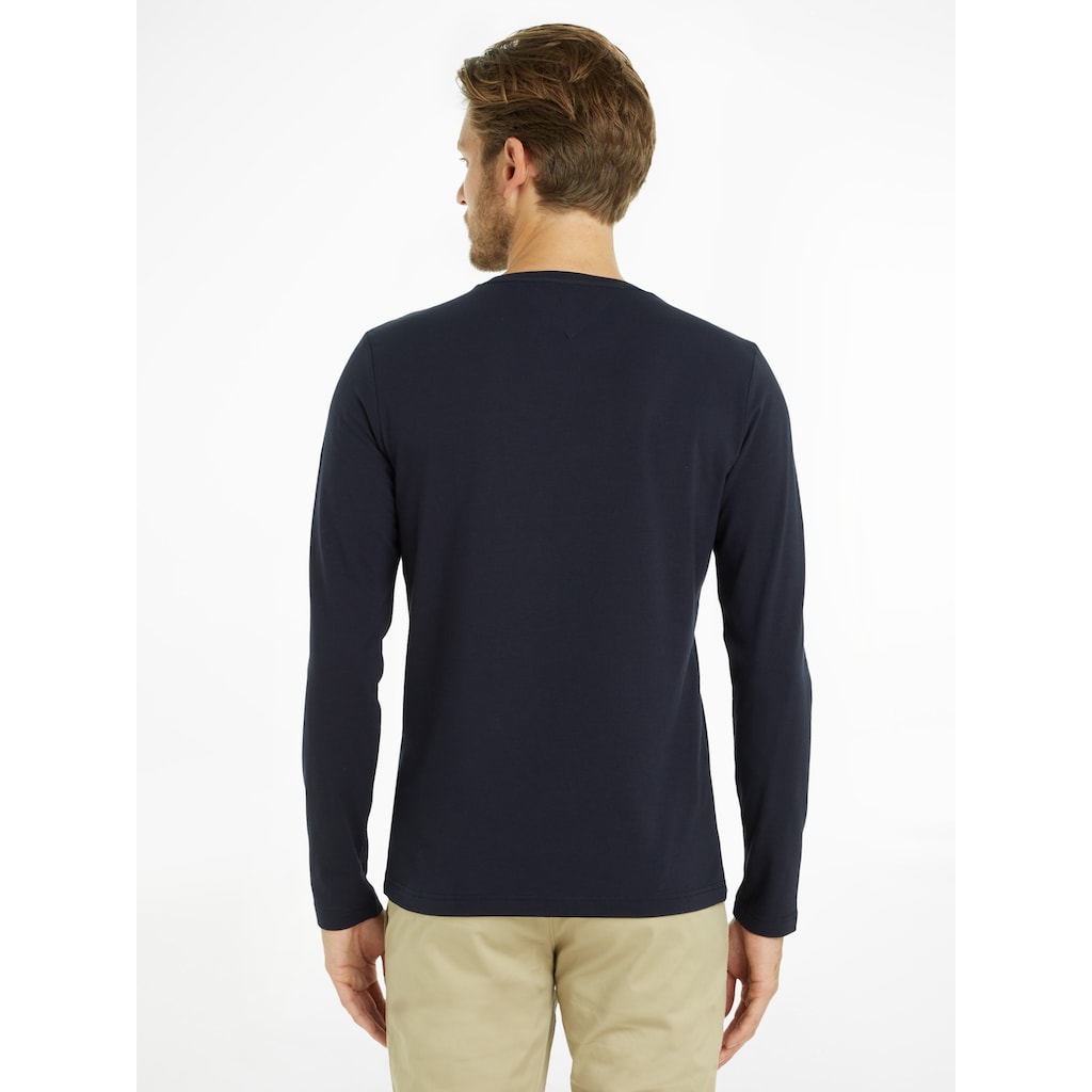 Tommy Hilfiger Langarmshirt »STRETCH SLIM FIT LONG SLEEVE«, aus biologischem Baumwollstretch