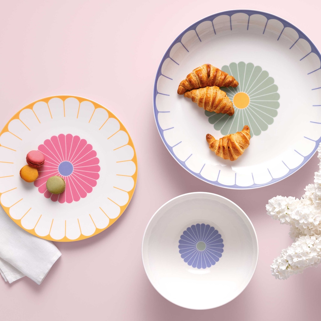 Villeroy & Boch Schale »Salat- / Servierschüssel Fleur Couleur ø 24,1 cm bunt« 1 Spülmaschinenfest, Mikrowellensicher