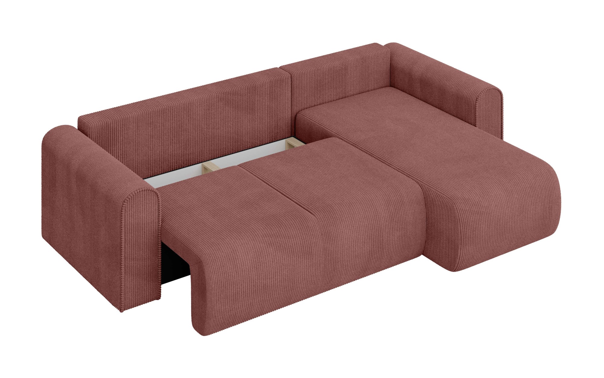 INOSIGN Ecksofa »Zacharia wahlweise Schlafsofa mit Bettkasten, B/T/H 250/166/86 cm«, L-Form mit Wellenunterfederung, Recamiere beidseitig montierbar