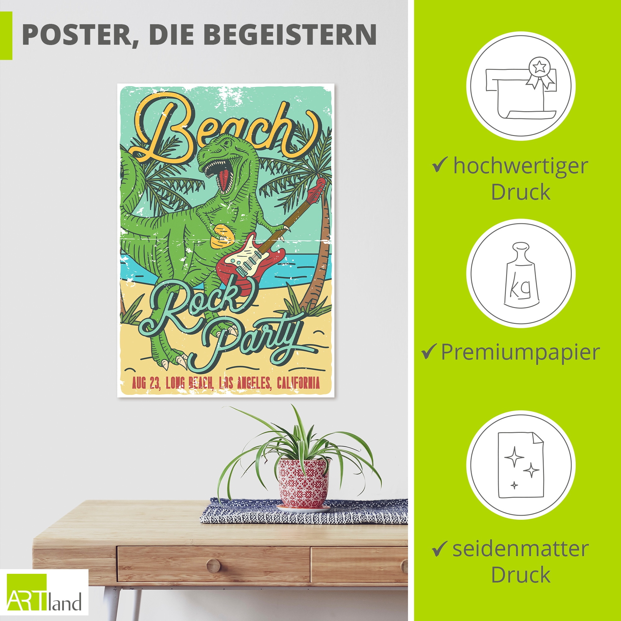 Artland Wandbild »Strand Party« 1 Stk. tlg. als Alubild, Leinwandbild, Poster, Wandaufkleber in verschied. Größen